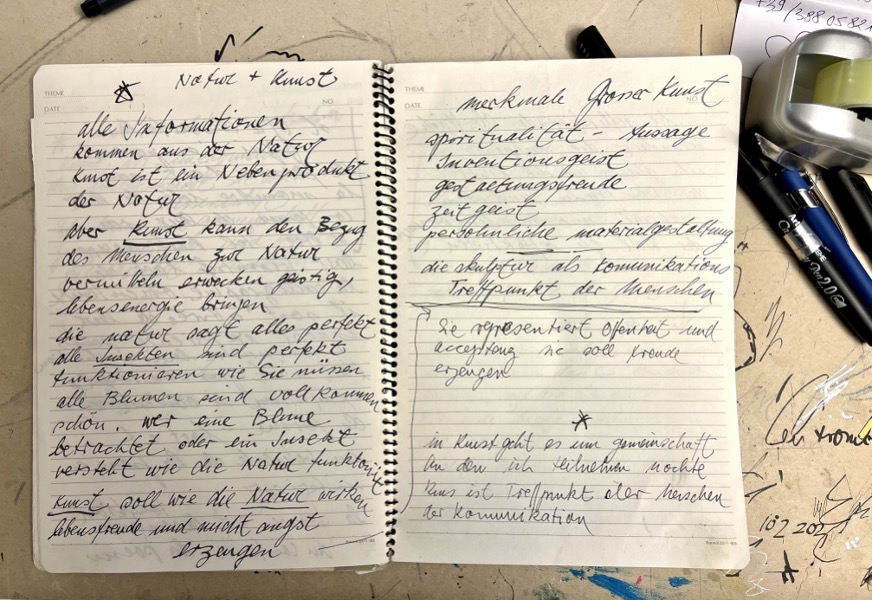 Carnet de notes de Sonja Knapp
