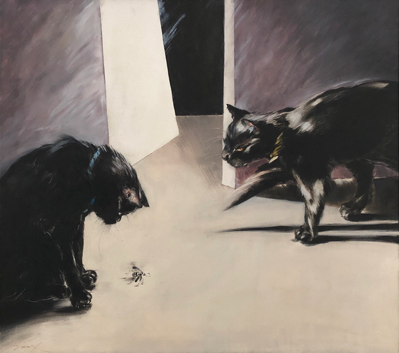 Deux chats — Gemälde von Sonja Knapp